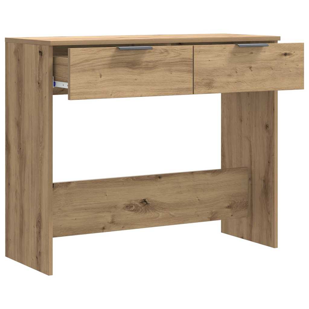 kézműves tölgy színű szerelt fa dohányzóasztal 90x36x75 cm