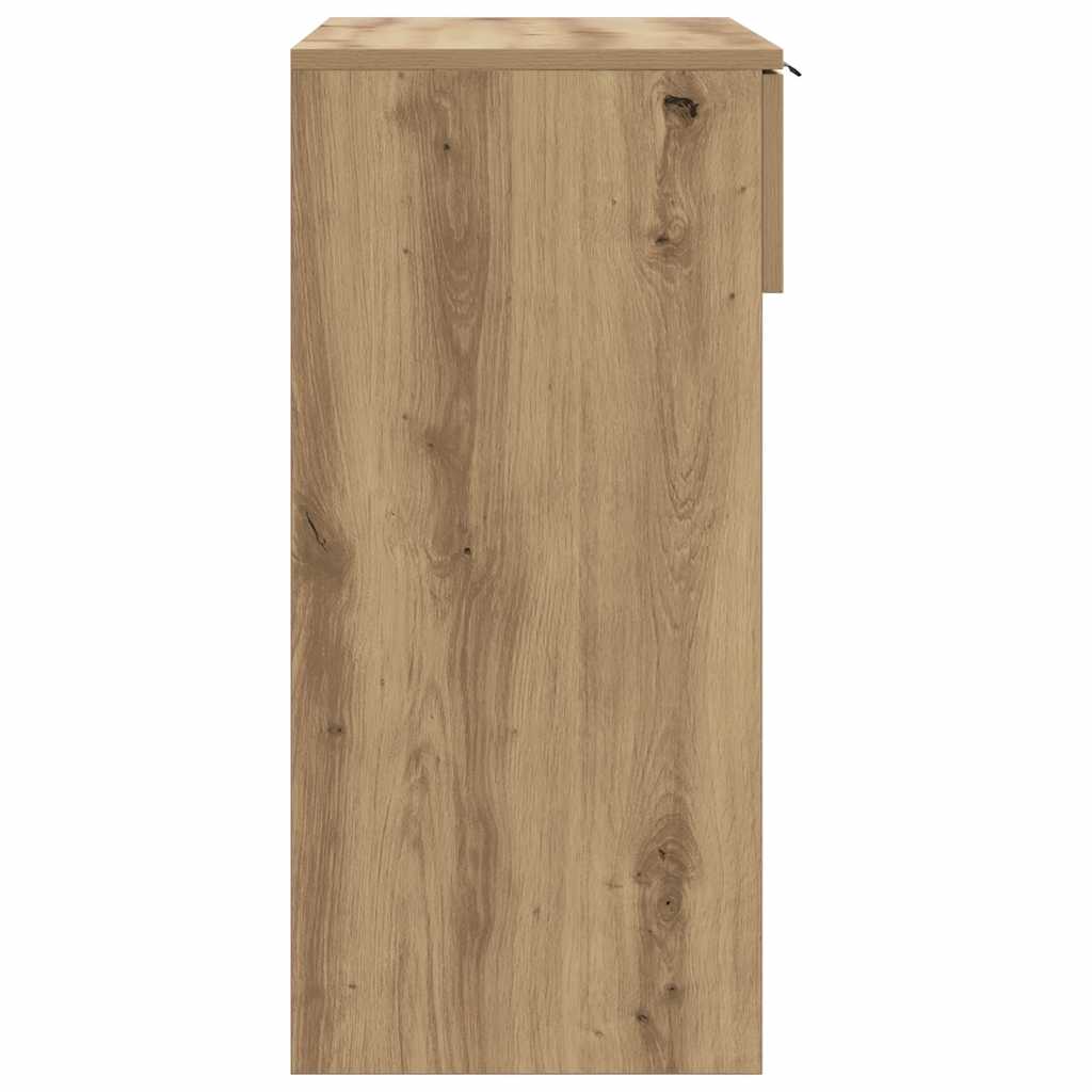 kézműves tölgy színű szerelt fa dohányzóasztal 90x36x75 cm