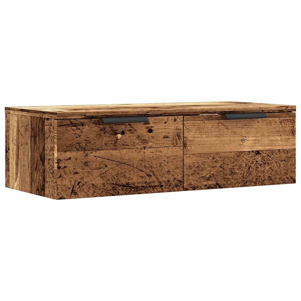 antik fa színű szerelt fa faliszekrény 68 x 30 x 20 cm