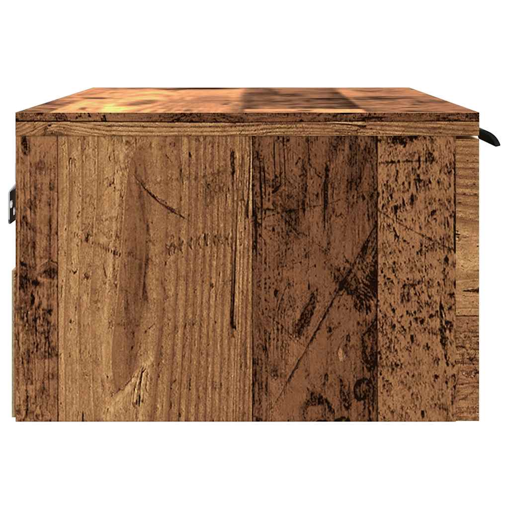 antik fa színű szerelt fa faliszekrény 68 x 30 x 20 cm