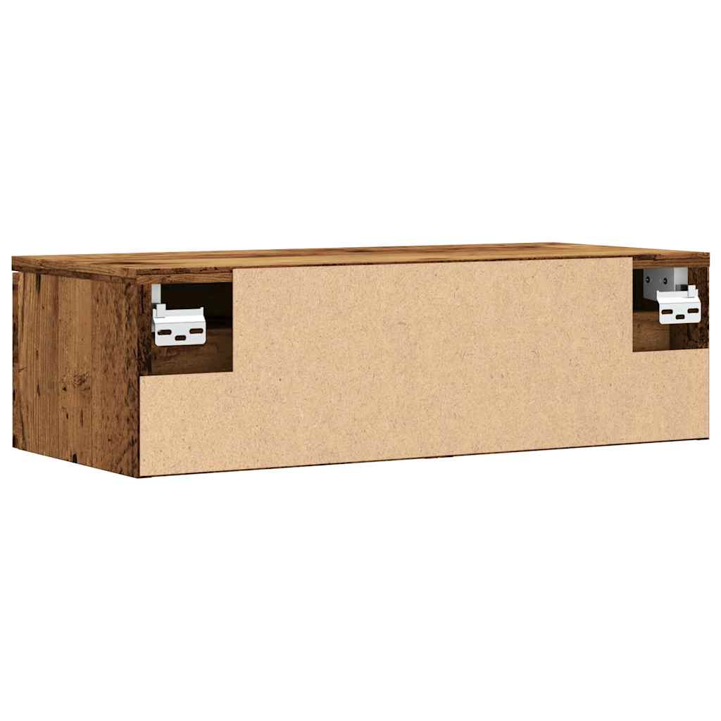 antik fa színű szerelt fa faliszekrény 68 x 30 x 20 cm