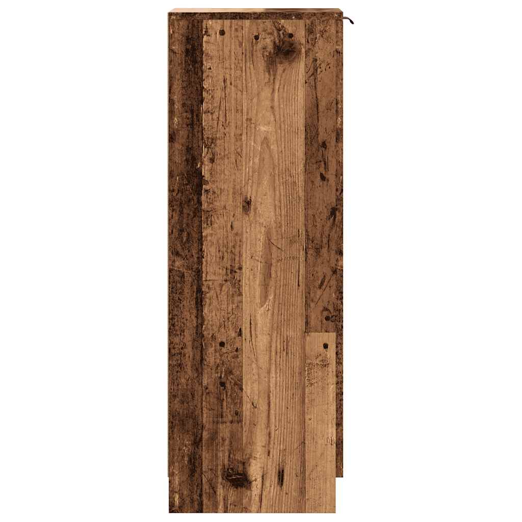 antik fa színű szerelt fa cipőszekrény 29,5 x 35 x 100,5 cm