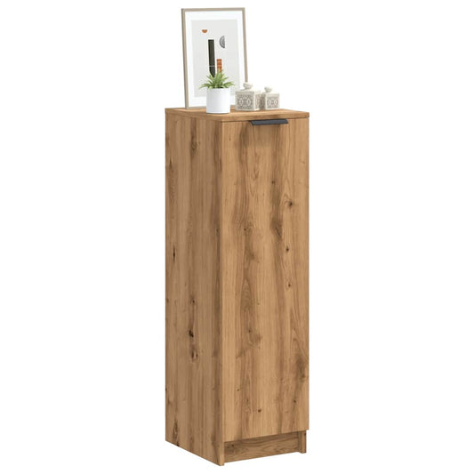 kézműves tölgy színű szerelt fa cipőszekrény 29,5x35x100,5 cm