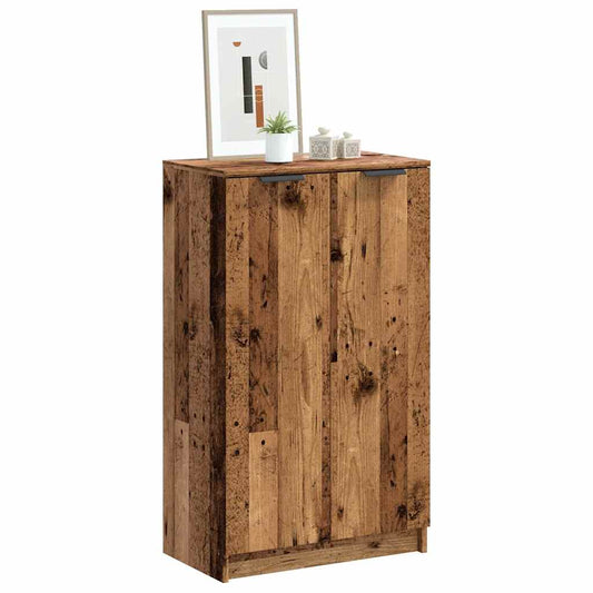 antik fa színű szerelt fa cipőszekrény 59 x 35 x 100,5 cm