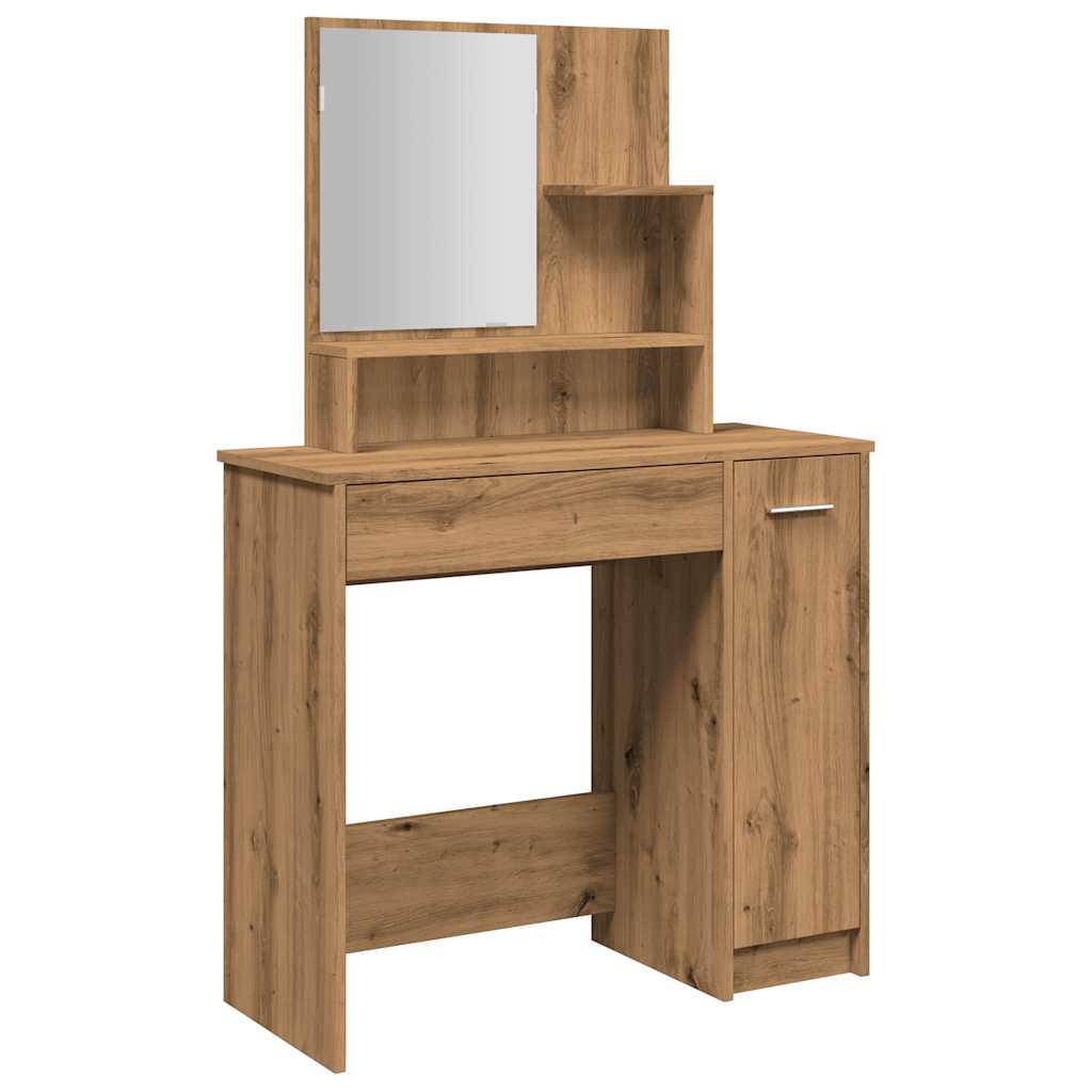 fésülködőasztal tükörrel Artisan Oak 74,5x40x141 cm