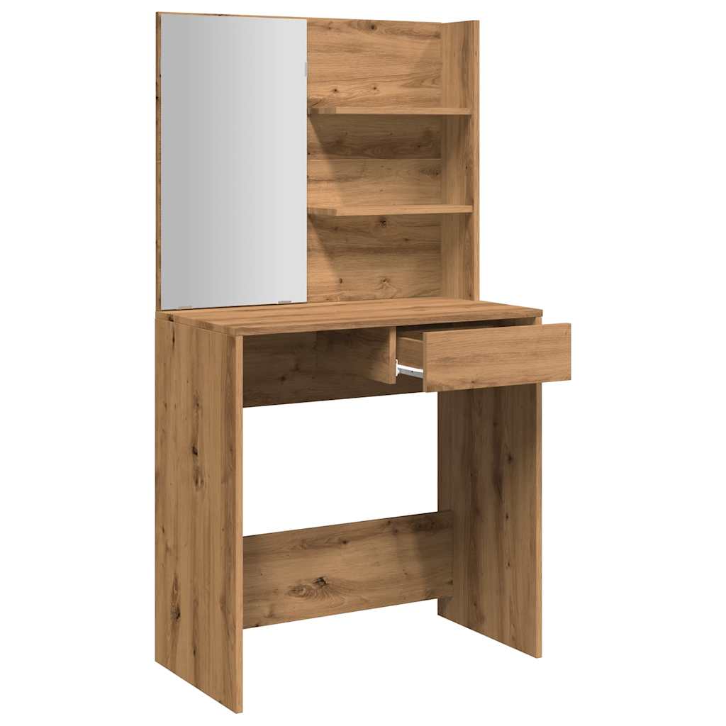 fésülködőasztal tükörrel Artisan Oak 74,5x40x141 cm