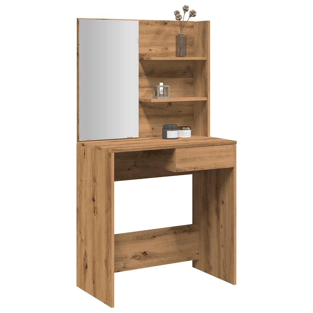 fésülködőasztal tükörrel Artisan Oak 74,5x40x141 cm
