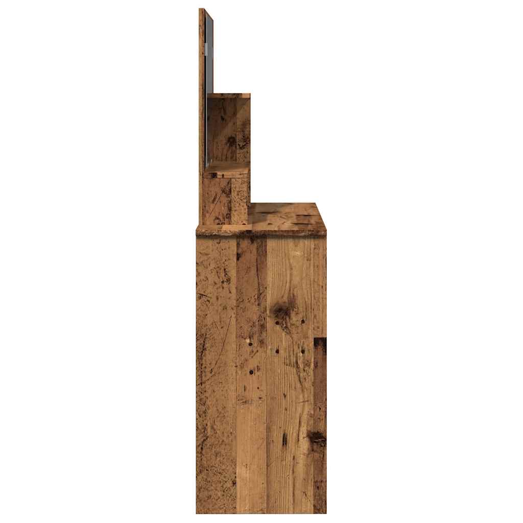 öltözőasztal tükörrel régi fa 86,5x35x136 cm