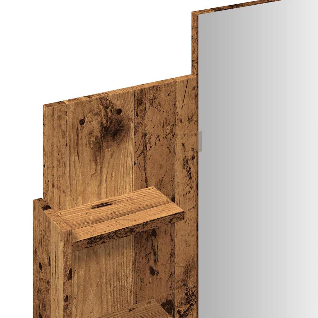 öltözőasztal tükörrel régi fa 96x39x142 cm