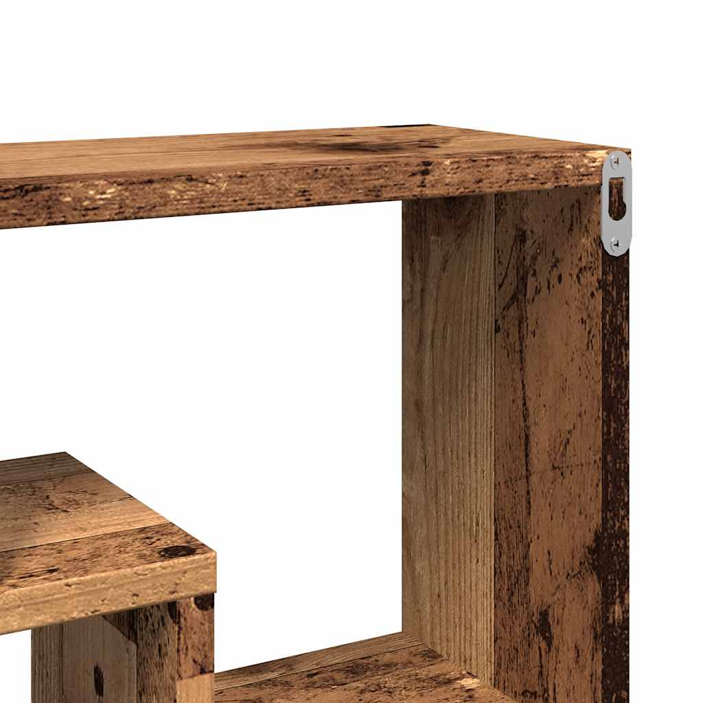 antik fa szerelt fa fali polc 85 x 16 x 52,5 cm