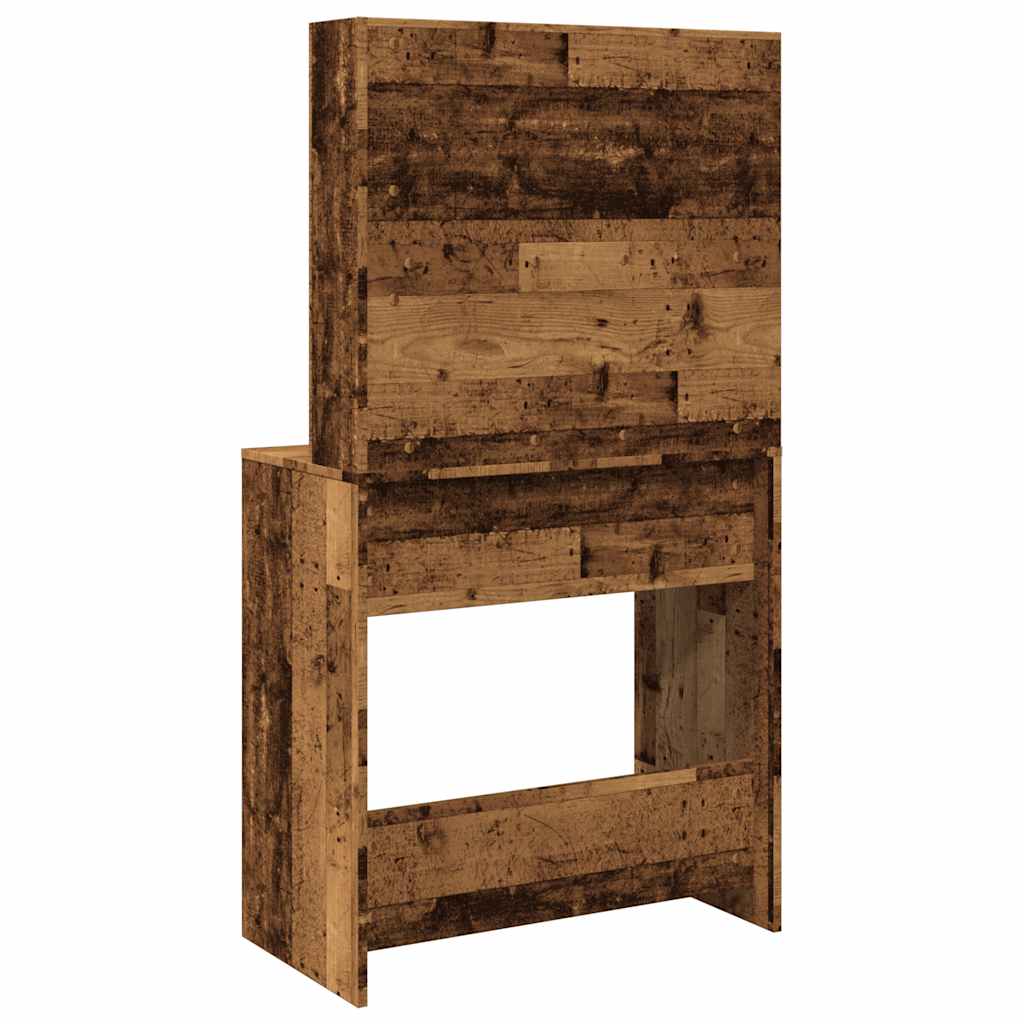 antik fa fésülködőasztal LED-del 74,5 x 40 x 141 cm