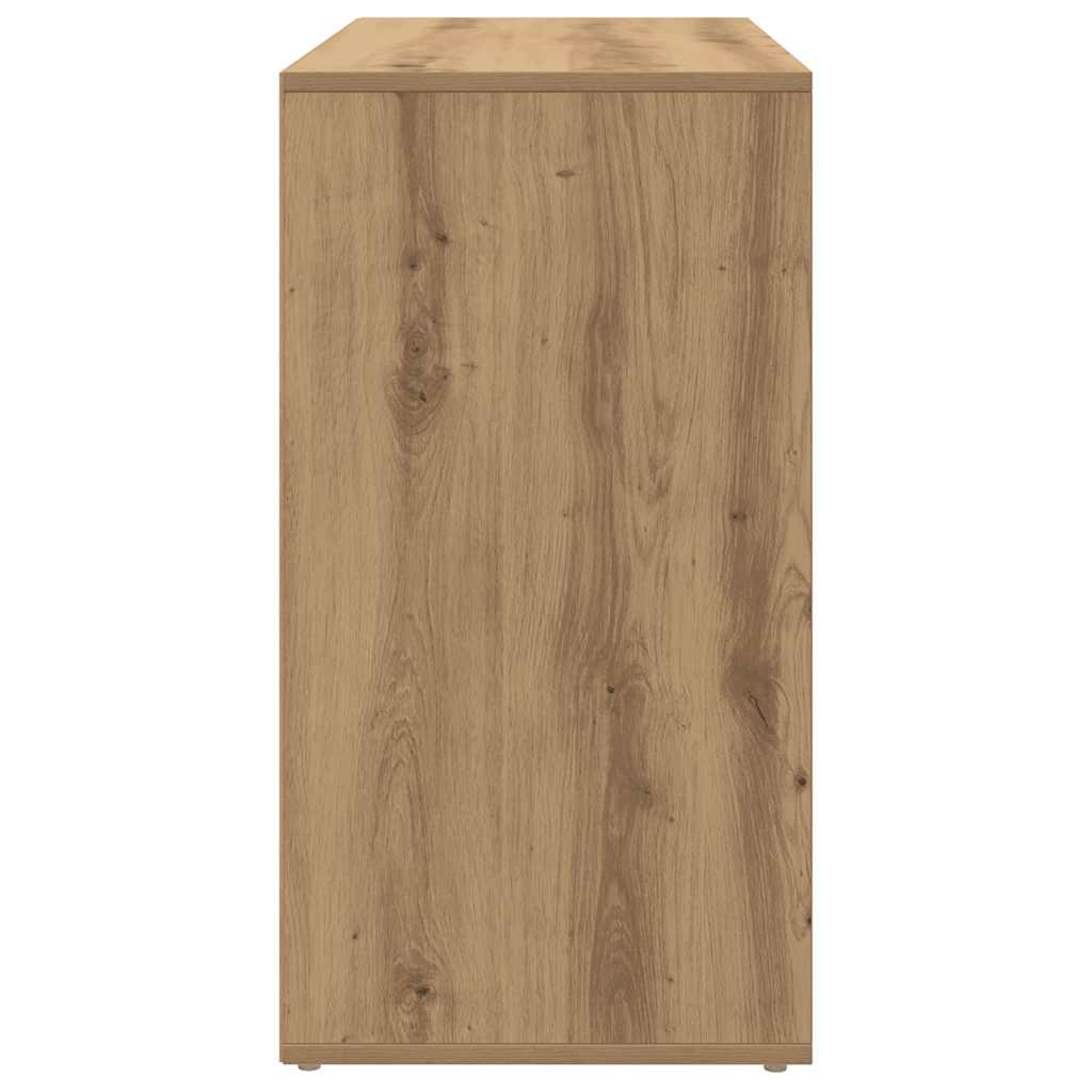 Kézműves tölgy színű szerelt fa pipereszekrény 80 x 40 x 75 cm