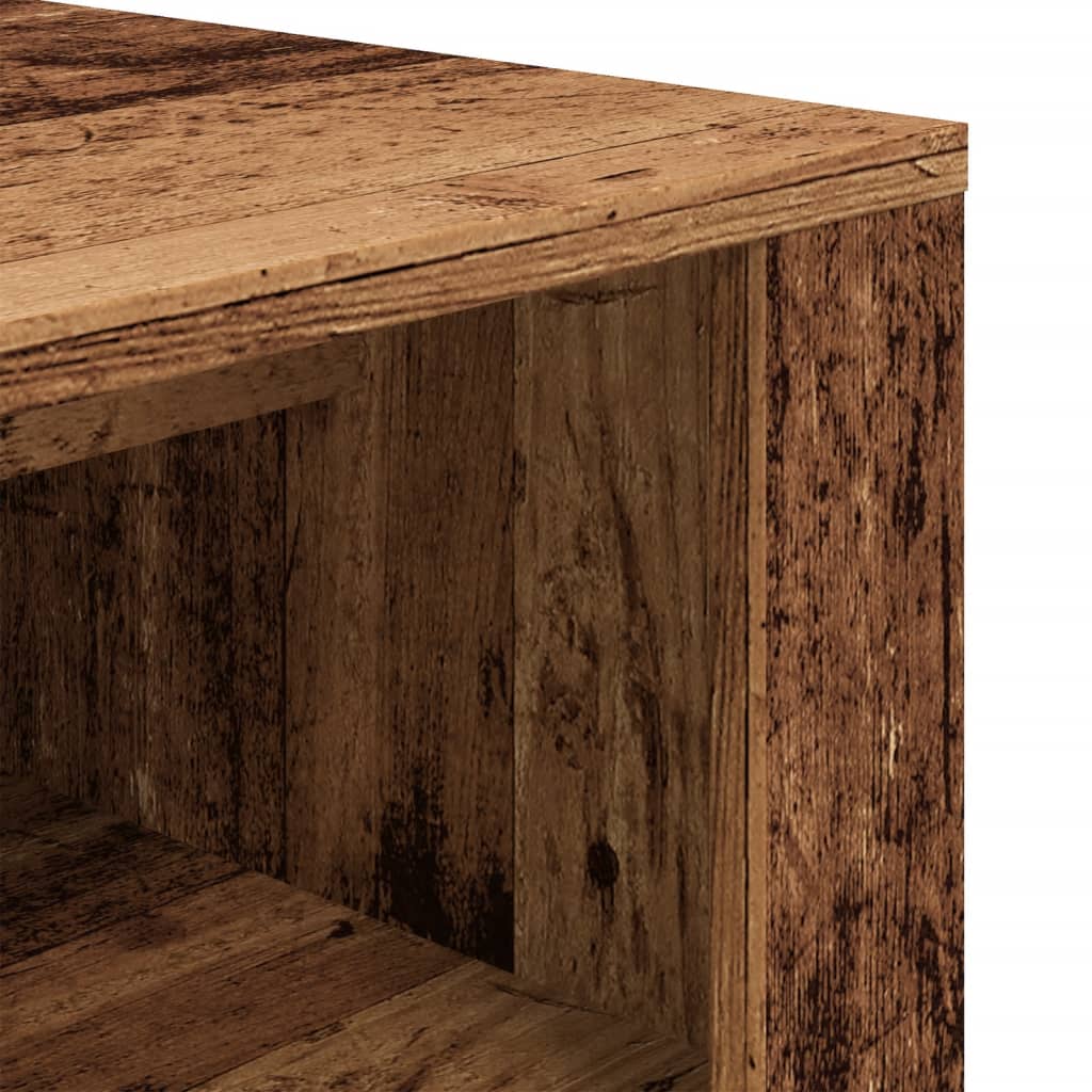 antik fa színű szerelt fa cipőtároló pad 100 x 35 x 45 cm