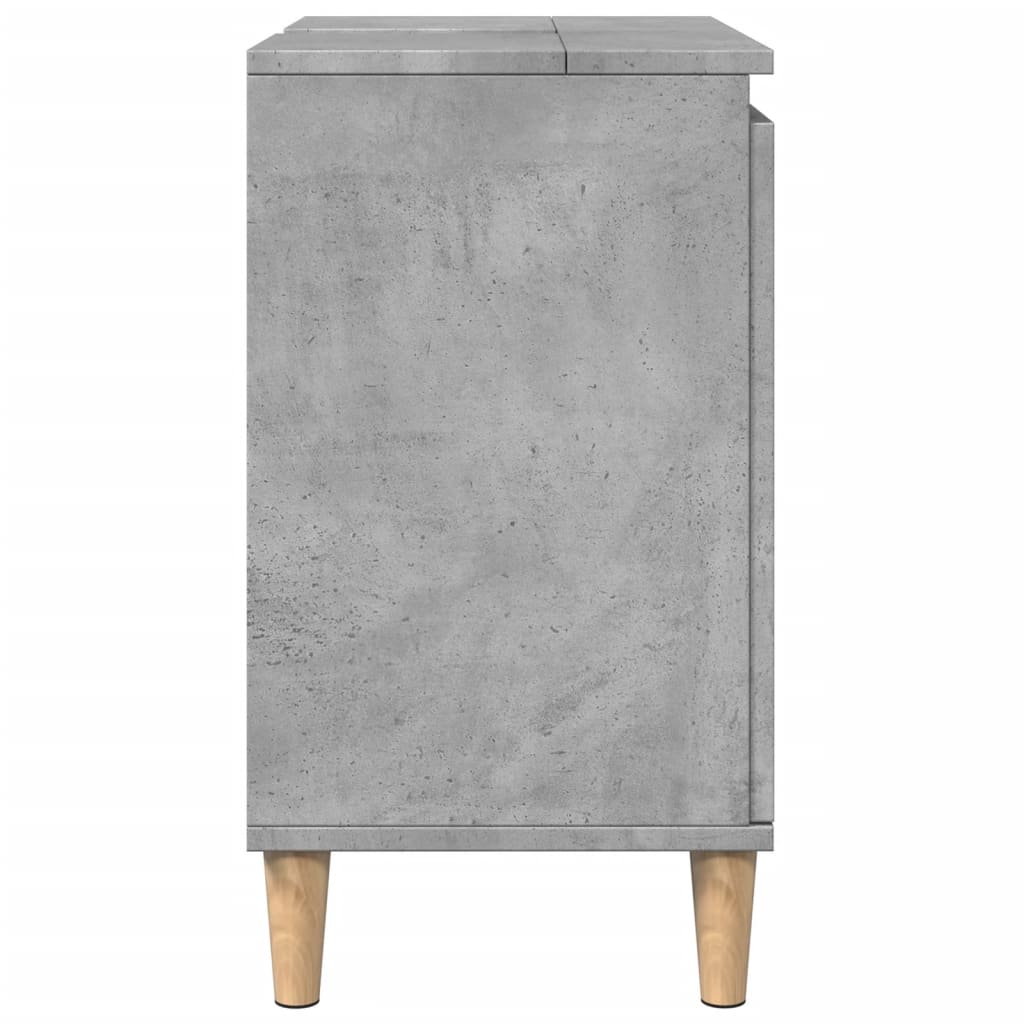 betonszürke szerelt fa mosdószekrény 58x33x60 cm