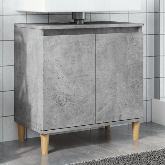 betonszürke szerelt fa mosdószekrény 58x33x60 cm