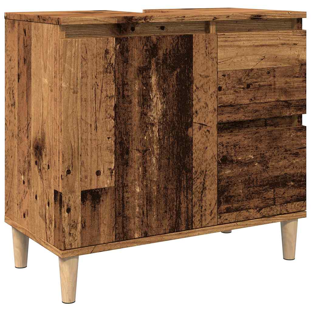 antik fa színű mosdószekrény 65 x 33 x 60 cm