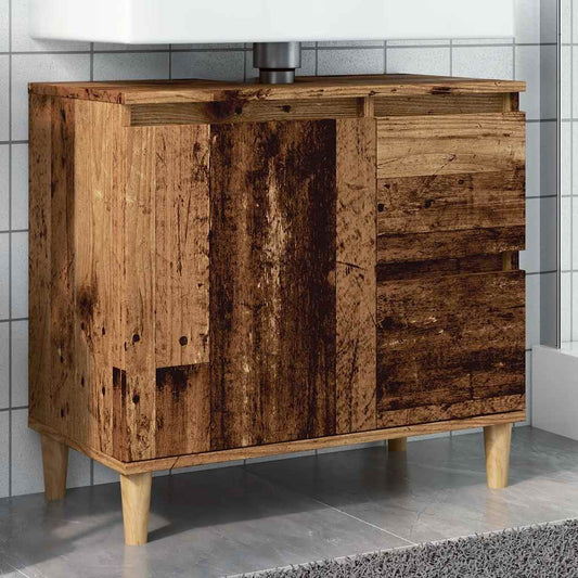 antik fa színű mosdószekrény 65 x 33 x 60 cm