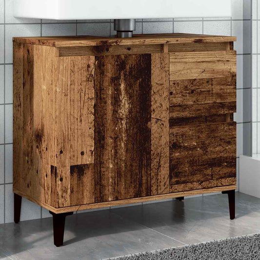 antik fa színű mosdószekrény 65 x 33 x 60 cm