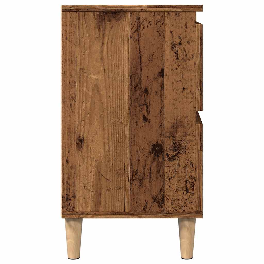 antik fa színű szerelt fa mosdószekrény 80 x 33 x 60 cm