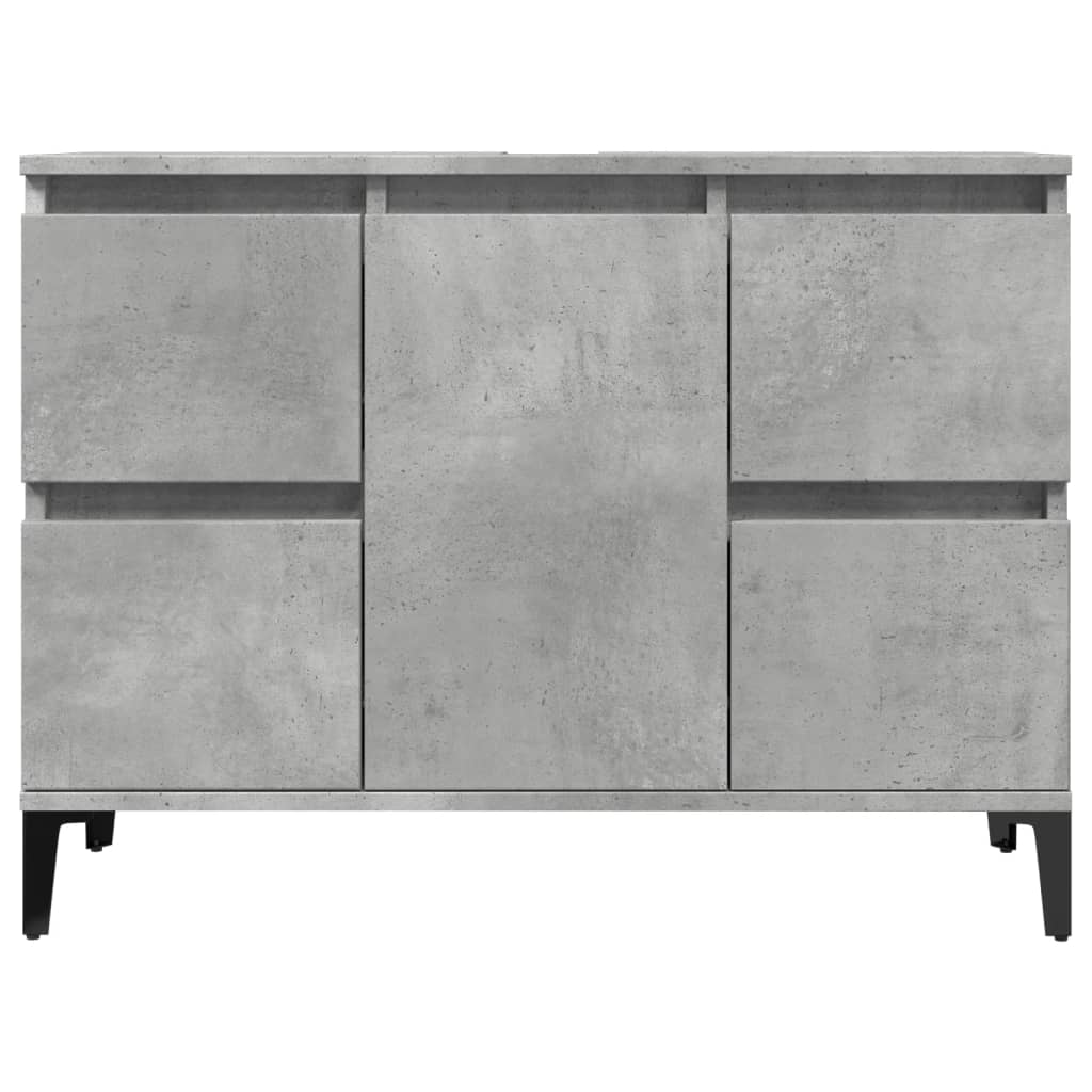 betonszürke szerelt fa mosdószekrény 80 x 33 x 60 cm