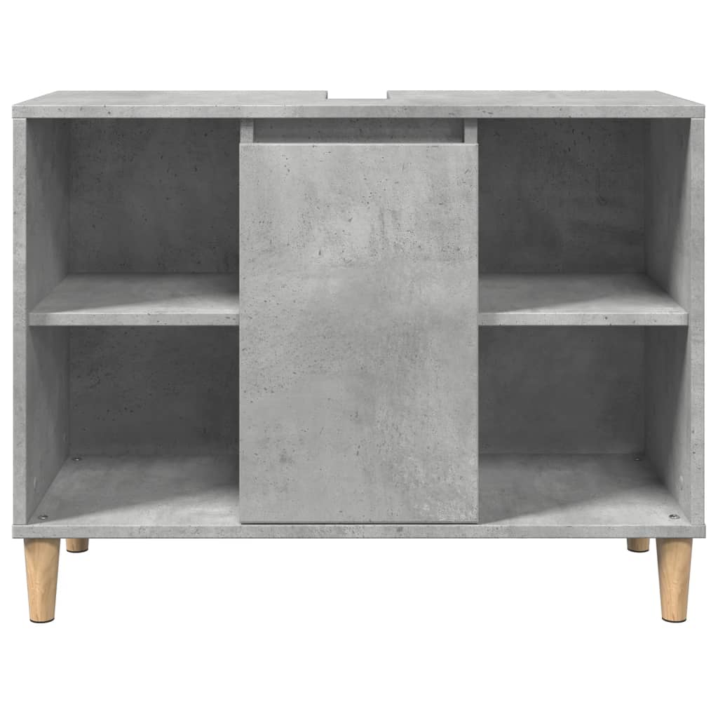 betonszürke szerelt fa fürdőszobaszekrény 80 x 33 x 60 cm