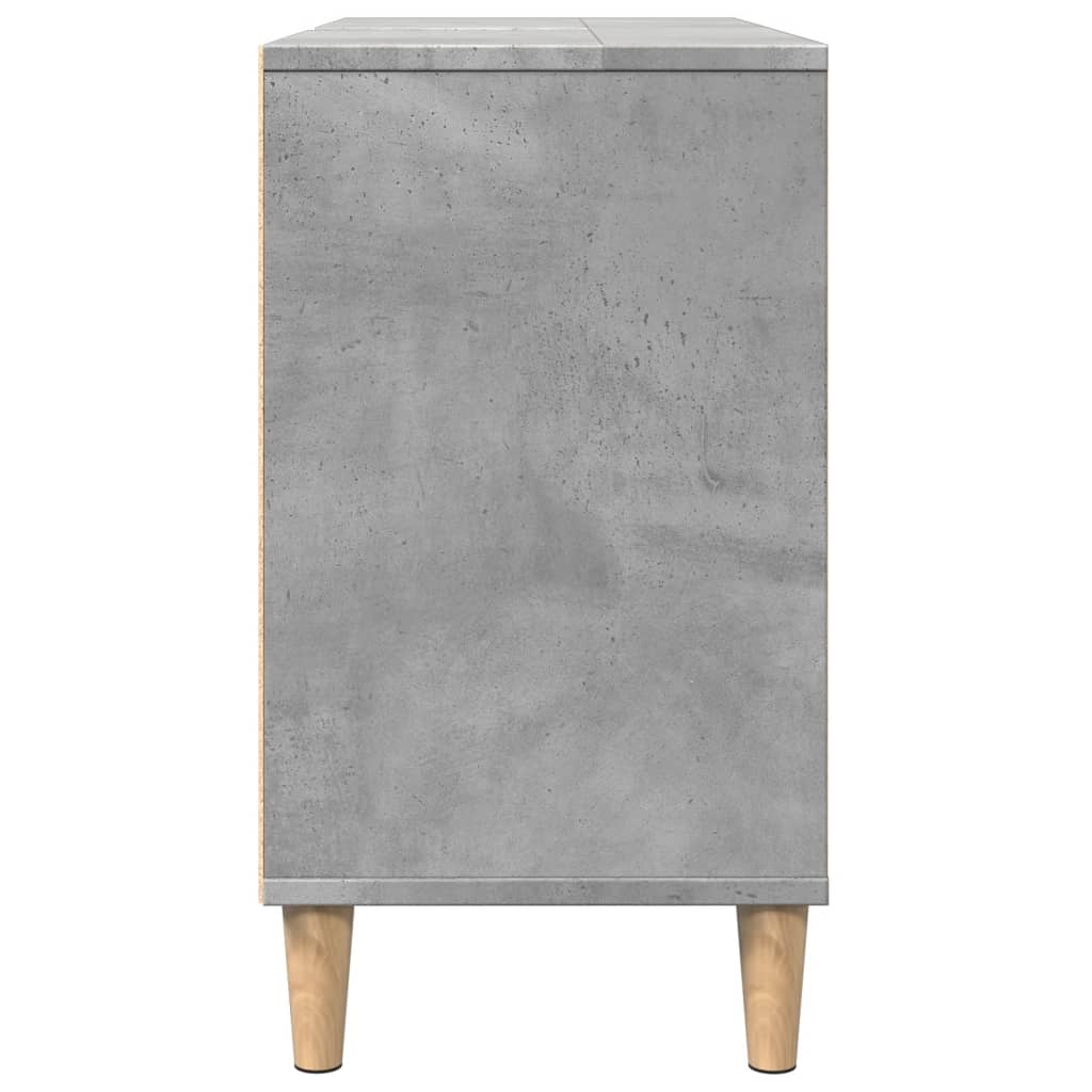 betonszürke szerelt fa fürdőszobaszekrény 80 x 33 x 60 cm