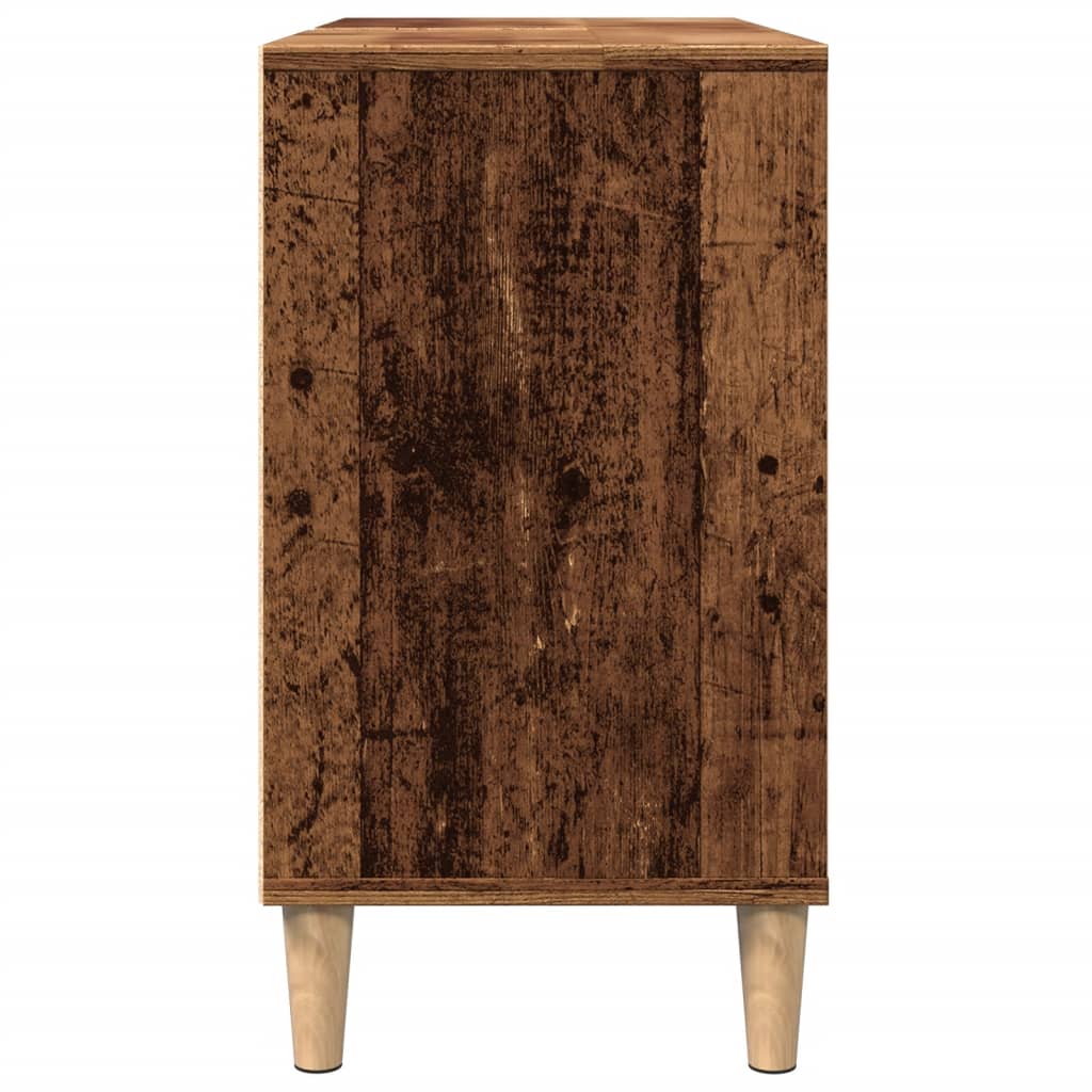 antik fa színű szerelt fa mosdószekrény 80 x 33 x 60 cm