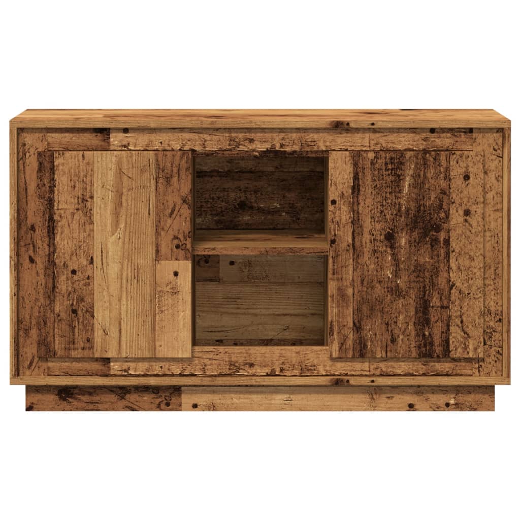 antik fa színű szerelt fa tálalószekrény 102 x 35 x 60 cm