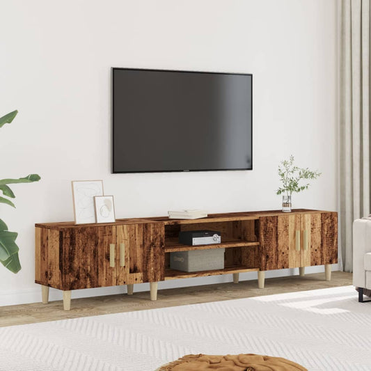 antik fa színű szerelt fa TV-szekrény 180 x 31,5 x 40 cm
