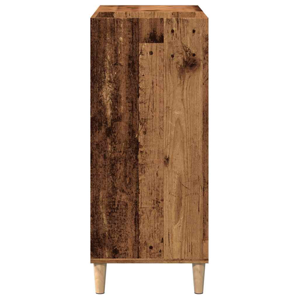 antik fa színű szerelt fa hanglemezszekrény 84,5 x 38 x 89 cm