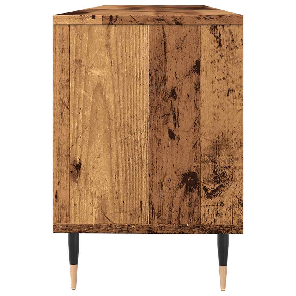 antik fa színű szerelt fa TV-szekrény 150 x 30 x 44,5 cm