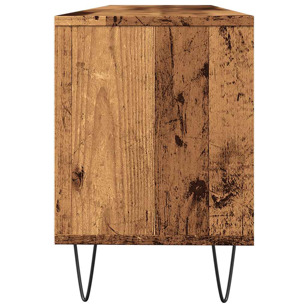 antik fa színű szerelt fa TV-szekrény 150 x 30 x 44,5 cm