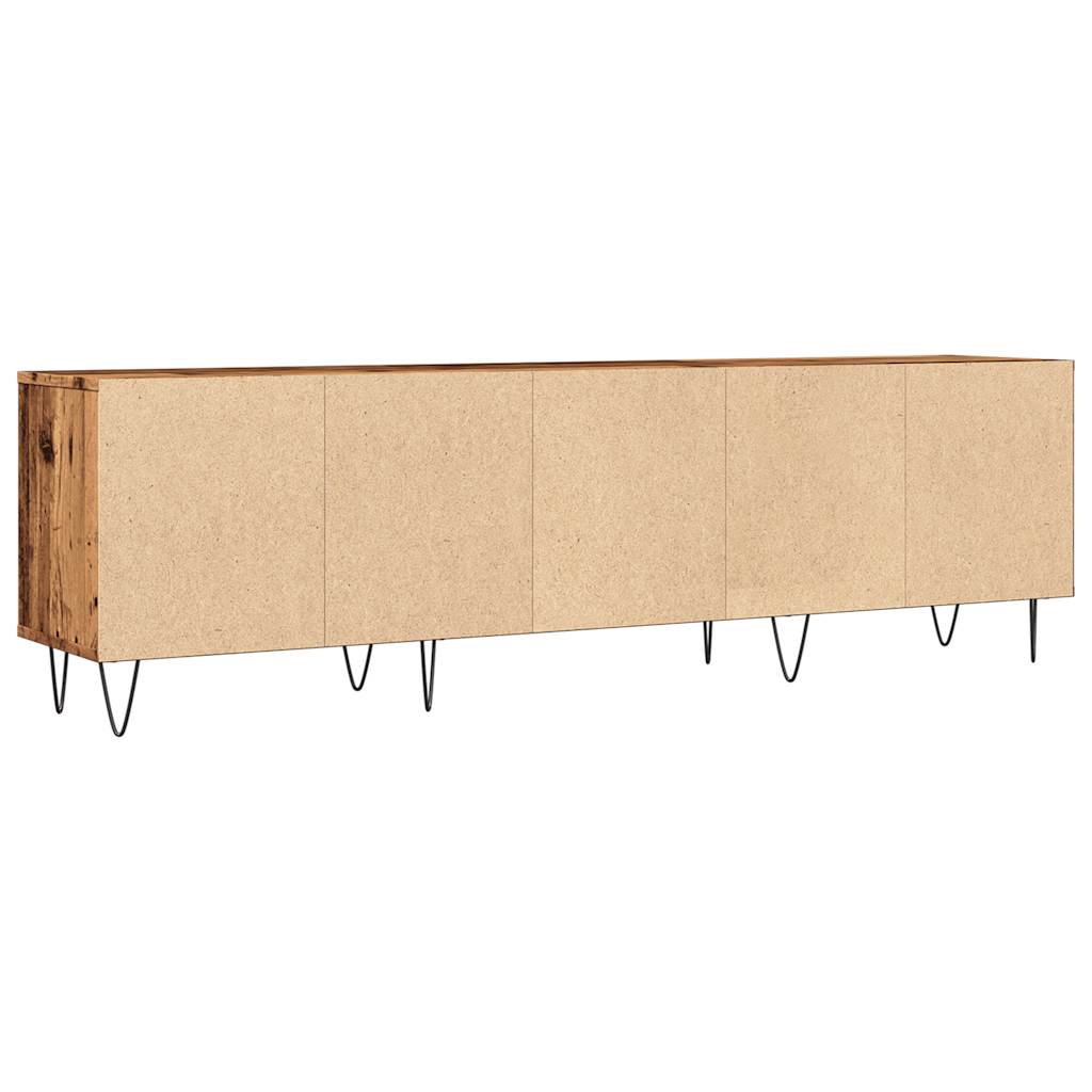 antik fa színű szerelt fa TV-szekrény 150 x 30 x 44,5 cm