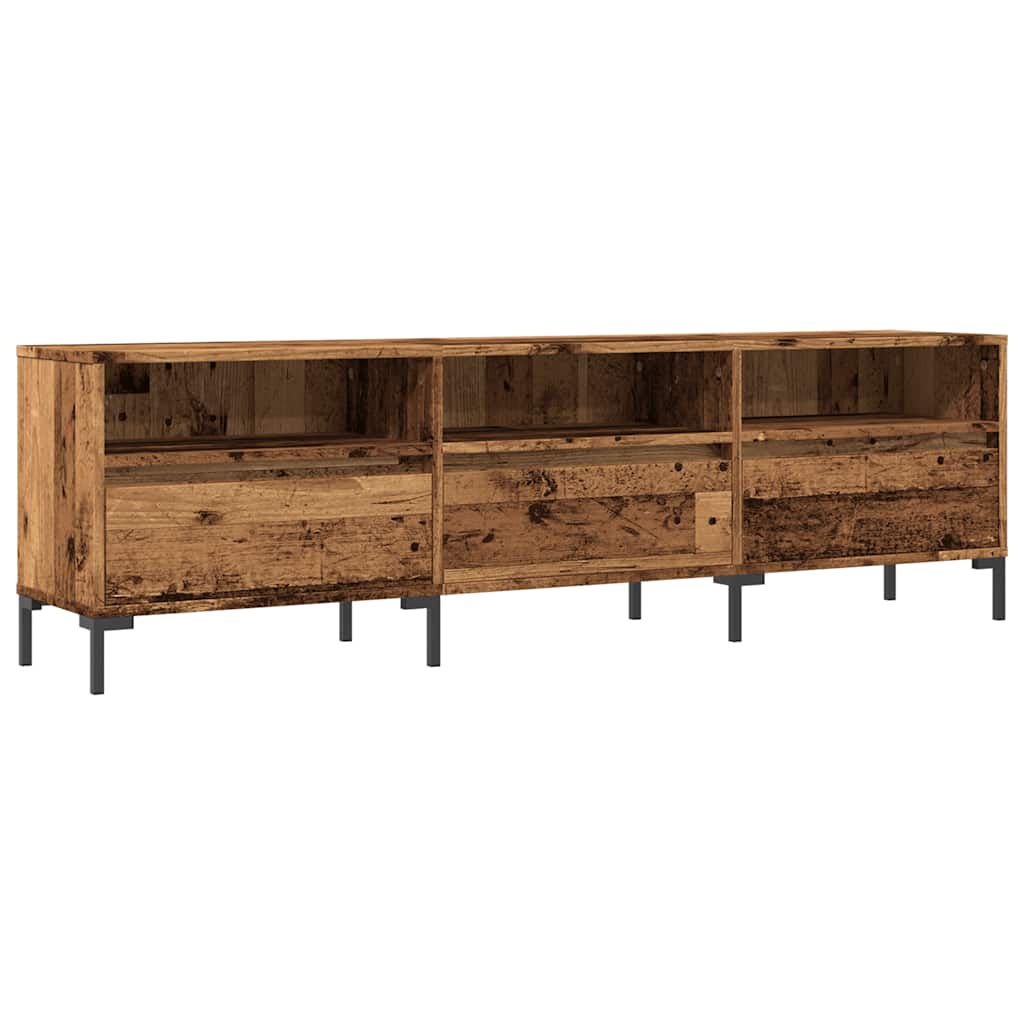 antik fa színű szerelt fa TV-szekrény 150 x 30 x 44,5 cm
