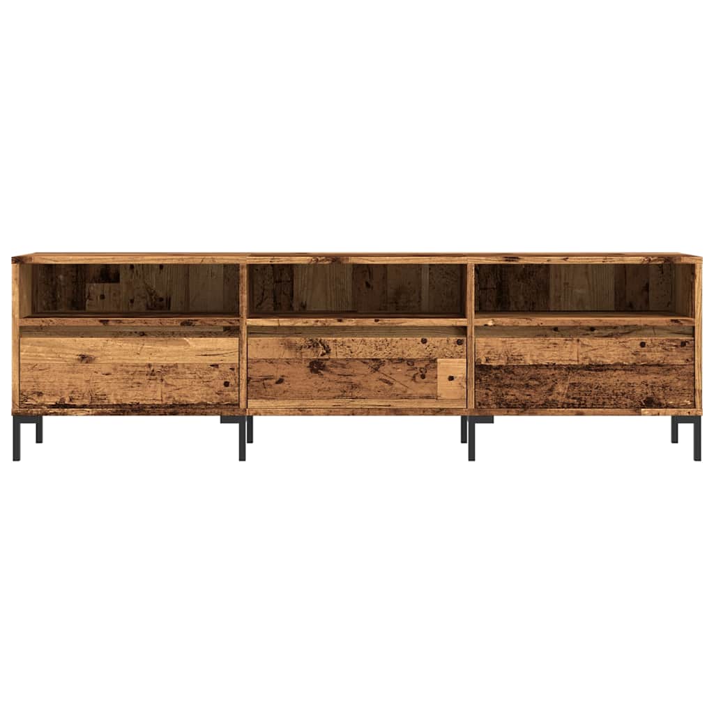 antik fa színű szerelt fa TV-szekrény 150 x 30 x 44,5 cm