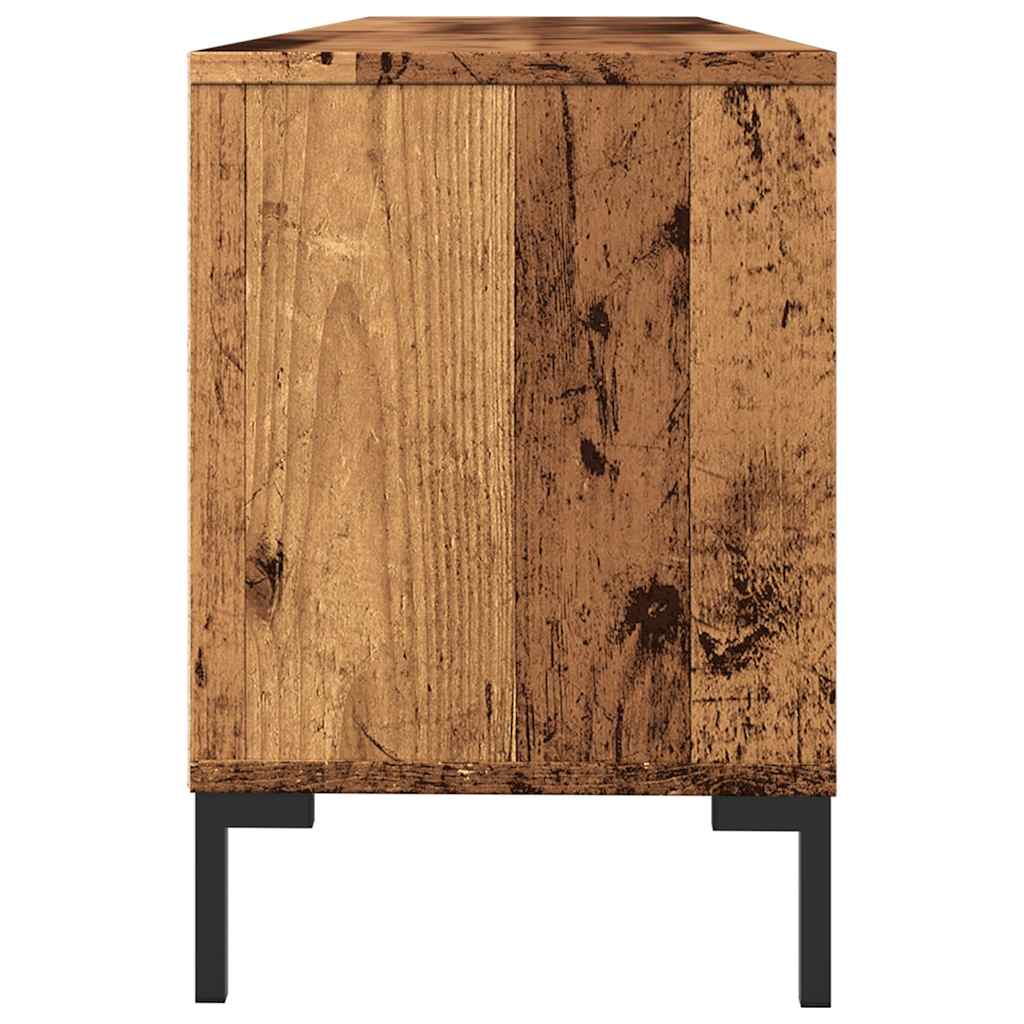 antik fa színű szerelt fa TV-szekrény 150 x 30 x 44,5 cm