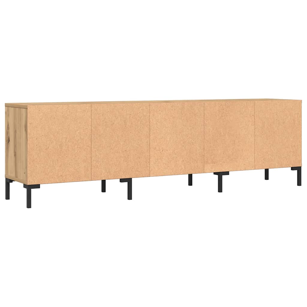 kézműves tölgy színű szerelt fa TV-szekrény 150 x 30 x 44,5 cm
