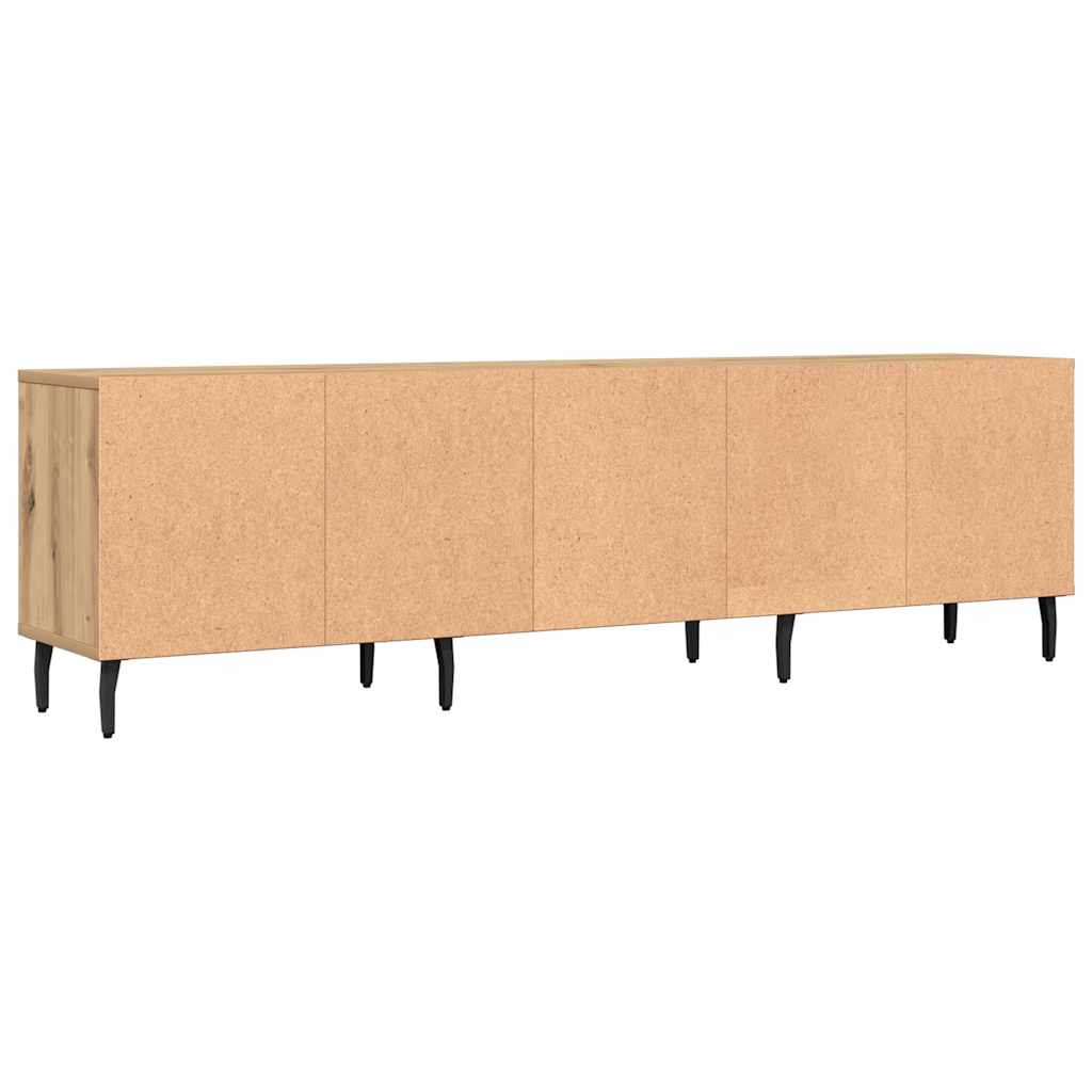kézműves tölgy színű szerelt fa TV-szekrény 150 x 30 x 44,5 cm