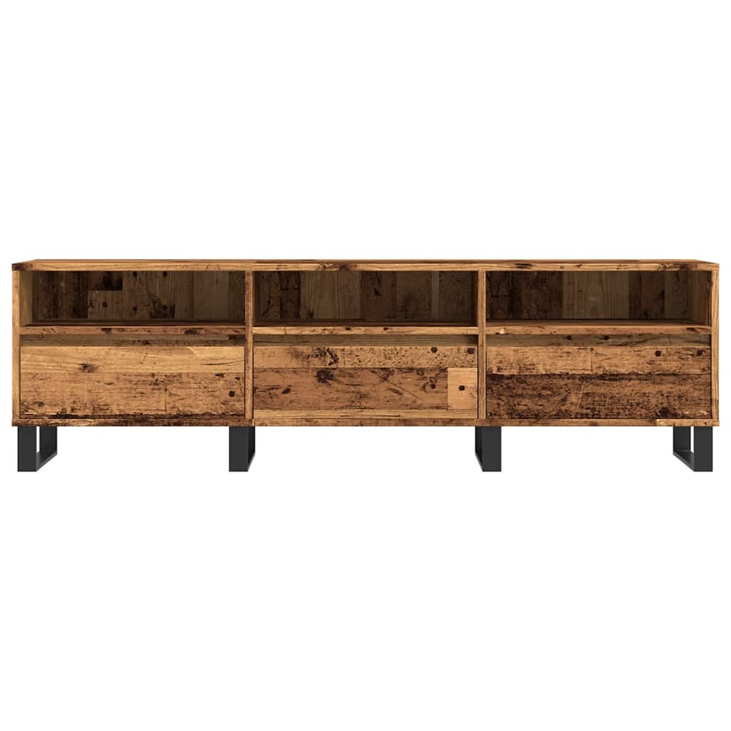 antik fa színű szerelt fa TV-szekrény 150 x 30 x 44,5 cm