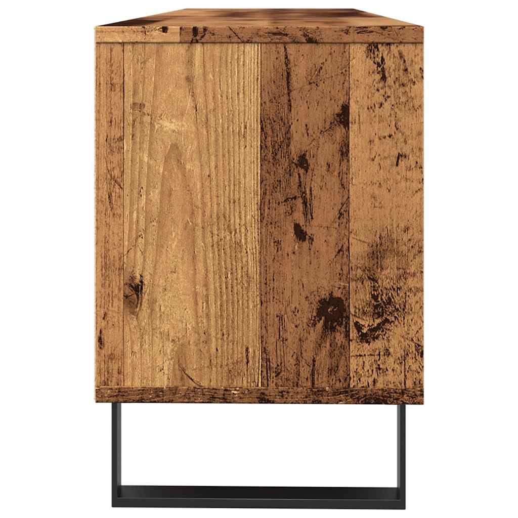 antik fa színű szerelt fa TV-szekrény 150 x 30 x 44,5 cm