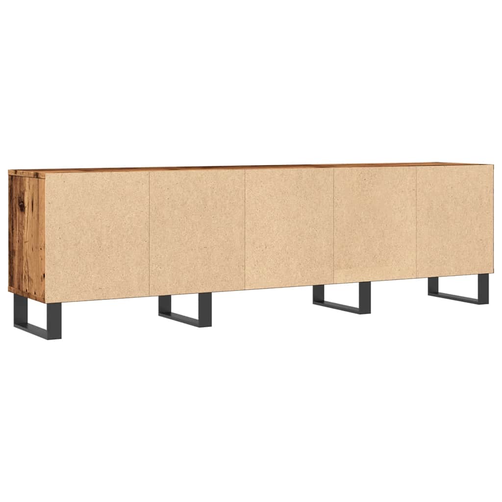 antik fa színű szerelt fa TV-szekrény 150 x 30 x 44,5 cm