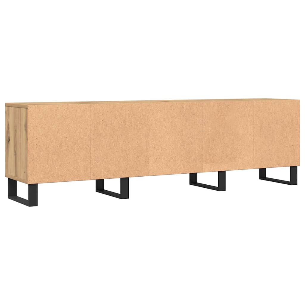 kézműves tölgy színű szerelt fa TV-szekrény 150 x 30 x 44,5 cm