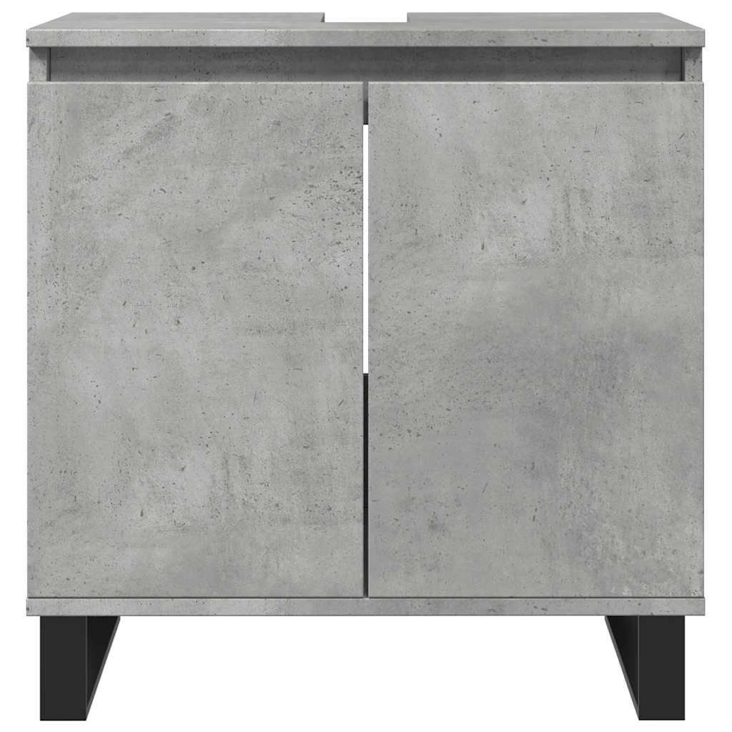 betonszürke szerelt fa fürdőszobaszekrény 58x33x60 cm
