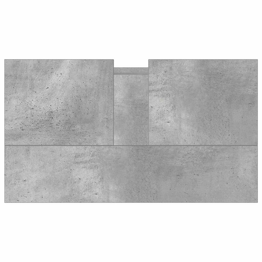 betonszürke szerelt fa fürdőszobaszekrény 58x33x60 cm