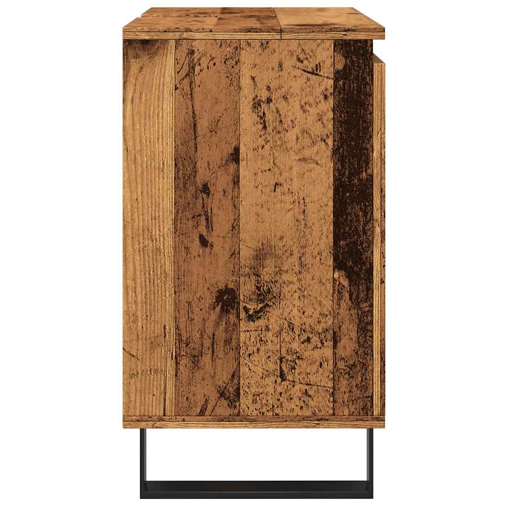 antik fa színű szerelt fa fürdőszobaszekrény 58 x 33 x 60 cm