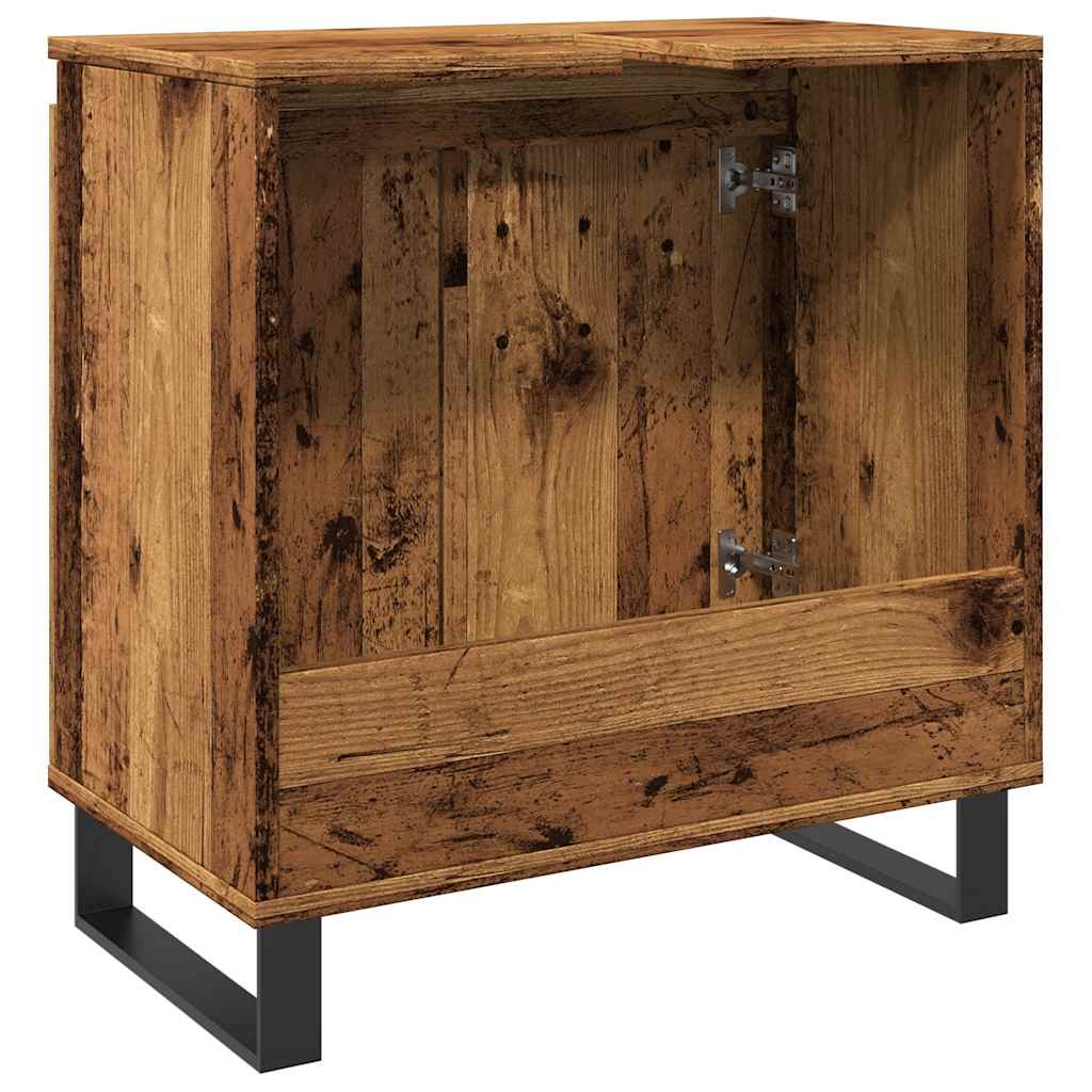 antik fa színű szerelt fa fürdőszobaszekrény 58 x 33 x 60 cm
