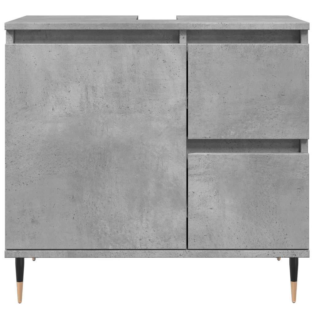 betonszürke szerelt fa fürdőszobaszekrény 65 x 33 x 60 cm