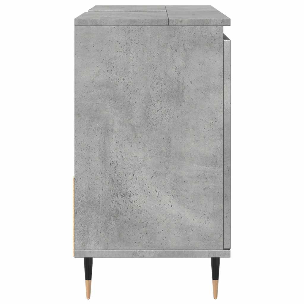 betonszürke szerelt fa fürdőszobaszekrény 65 x 33 x 60 cm