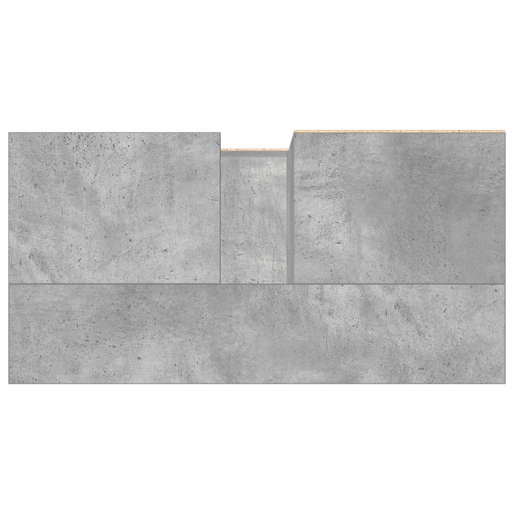 betonszürke szerelt fa fürdőszobaszekrény 65 x 33 x 60 cm