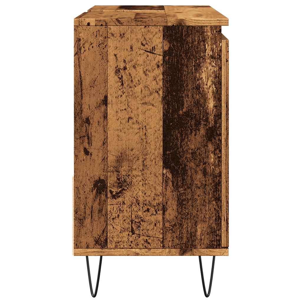 antik fa színű szerelt fa mosdószekrény 65 x 33 x 60 cm